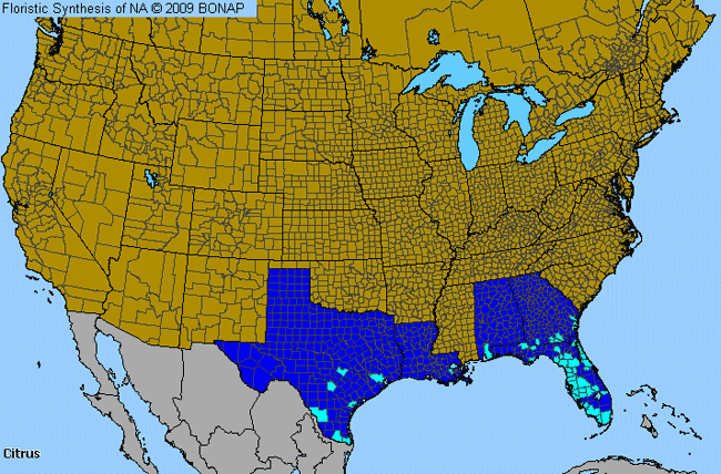 Allergies By County Map For Grapefruit, Lemon, Lime, Orange