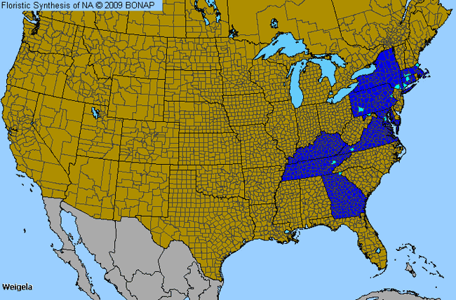 Allergies By County Map For Weigela