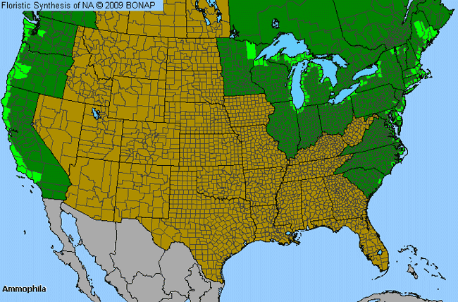 Allergies By County Map For Beach Grass