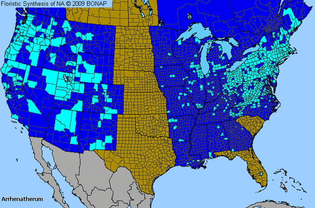 Allergies By County Map For Tall Oat Grass