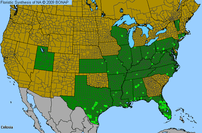 Allergies By County Map For Cock's-Comb