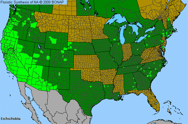 Allergies By County Map For Golden Poppy