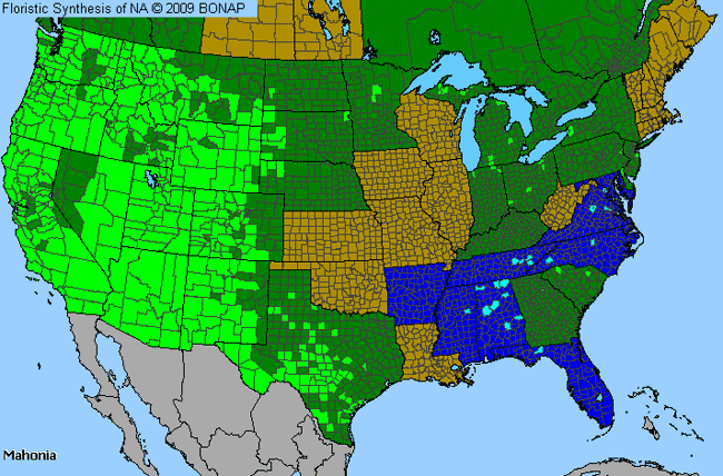 Allergies By County Map For Oregon-Grape