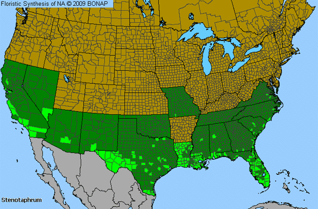 Allergies By County Map For St. Augustine Grass