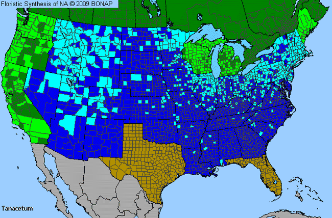 Allergies By County Map For Tansy