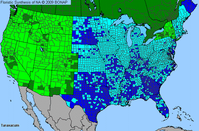 Allergies By County Map For Dandelion