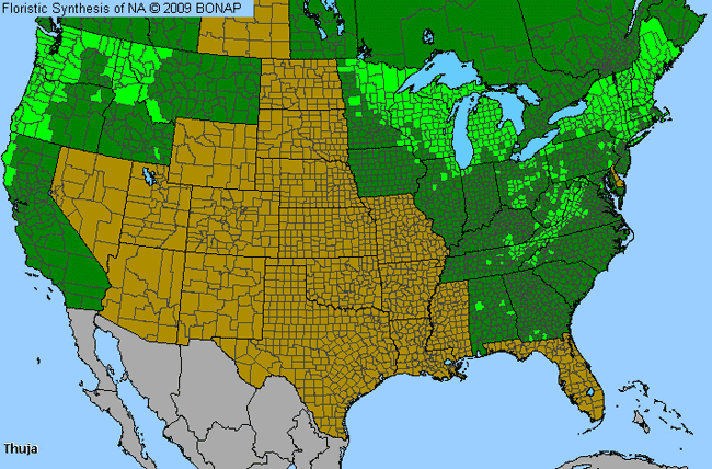 Allergies By County Map For Arborvitae