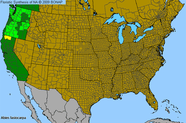 Allergies By County Map For Subalpine Fir