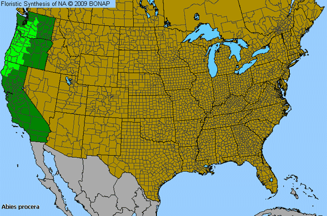 Allergies By County Map For Noble Fir