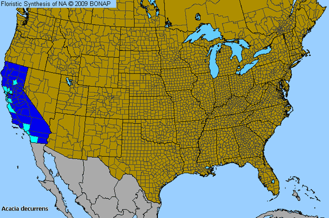 Allergies By County Map For Green Wattle