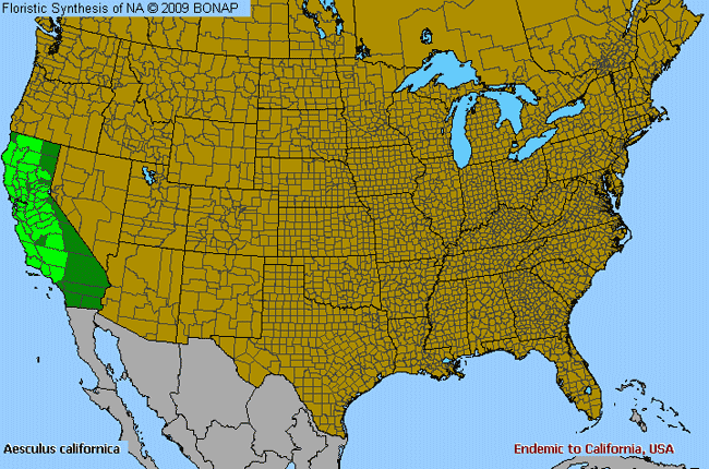 Allergies By County Map For California Buckeye