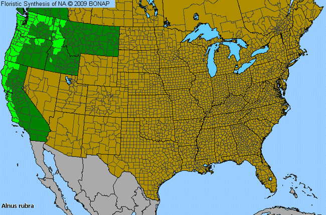 Allergies By County Map For Red Alder