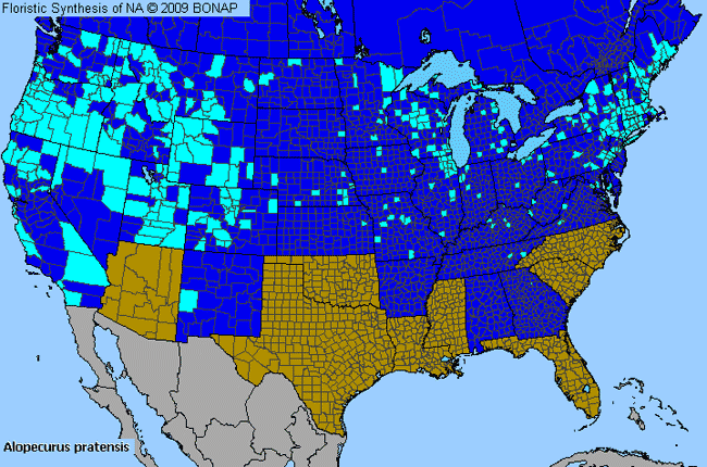 Allergies By County Map For Field Meadow-Foxtail