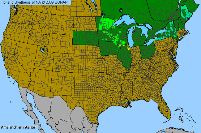 Allergies By County Map For Inland Service-Berry