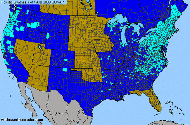 Allergies By County Map For Large Sweet Vernal Grass