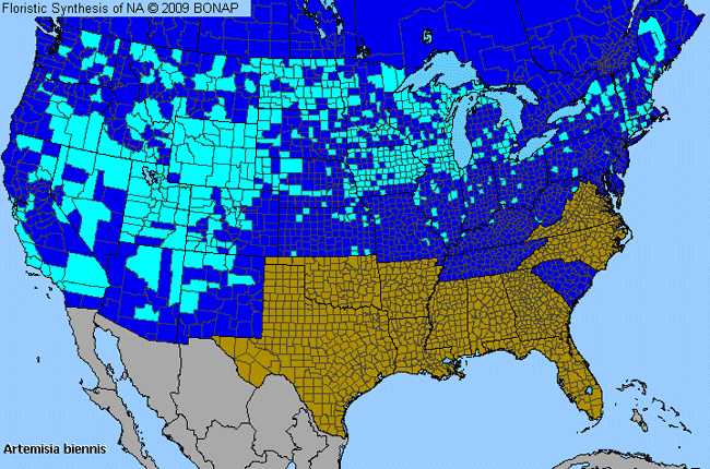 Allergies By County Map For Biennial Wormwood