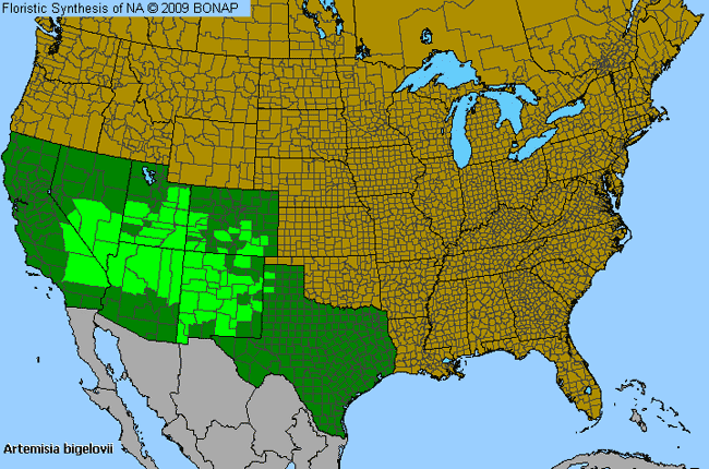 Allergies By County Map For Flat Sagebrush