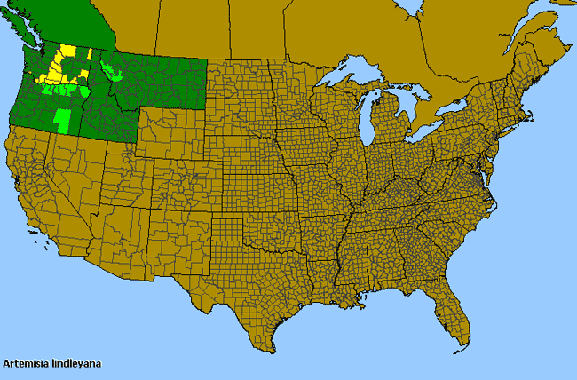 Allergies By County Map For Columbia River Wormwood