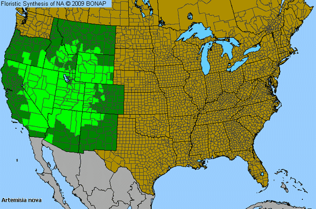 Allergies By County Map For Black Sagebrush