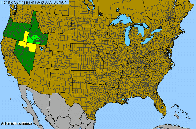 Allergies By County Map For Fuzzy Sagebrush