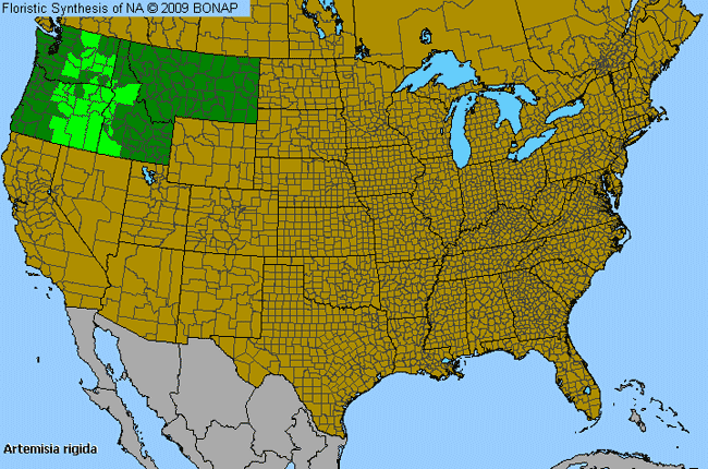 Allergies By County Map For Scabland Sagebrush