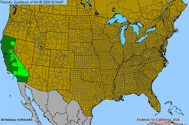 Allergies By County Map For Timberline Sagebrush