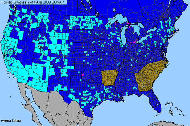 Allergies By County Map For Wild Oat