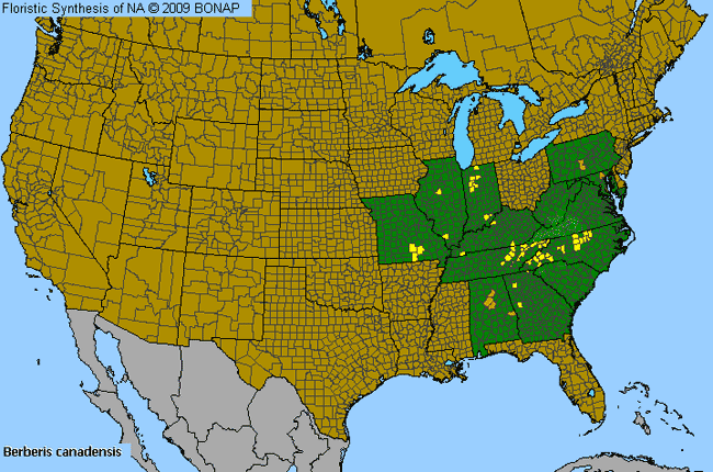 Allergies By County Map For American Barberry