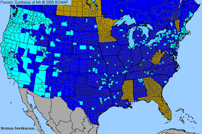 Allergies By County Map For Soft Brome