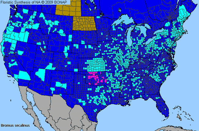 Allergies By County Map For Rye Brome