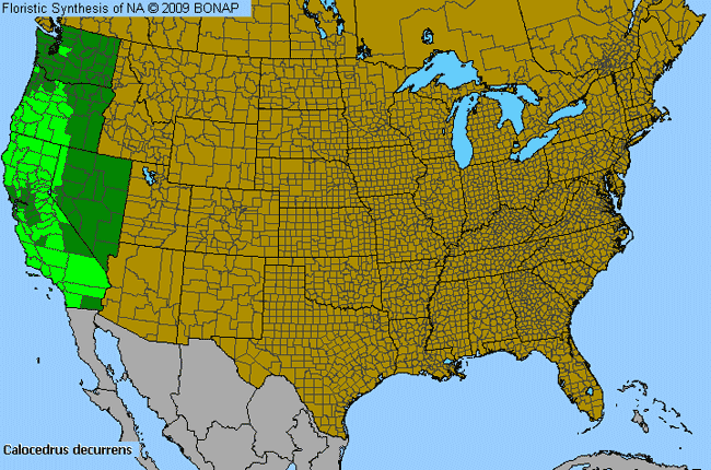 Allergies By County Map For Incense-Cedar