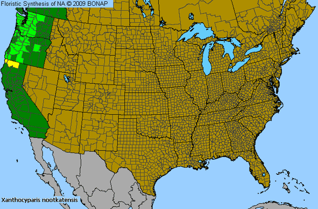 Allergies By County Map For Alaska-Cedar