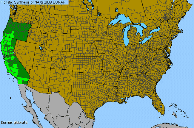 Allergies By County Map For Smooth-Leaf Dogwood