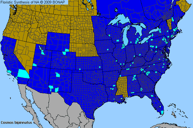 Allergies By County Map For Garden Cosmos