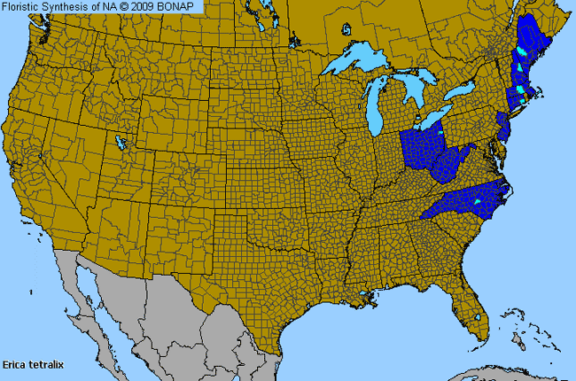 Allergies By County Map For Cross-Leaf Heath