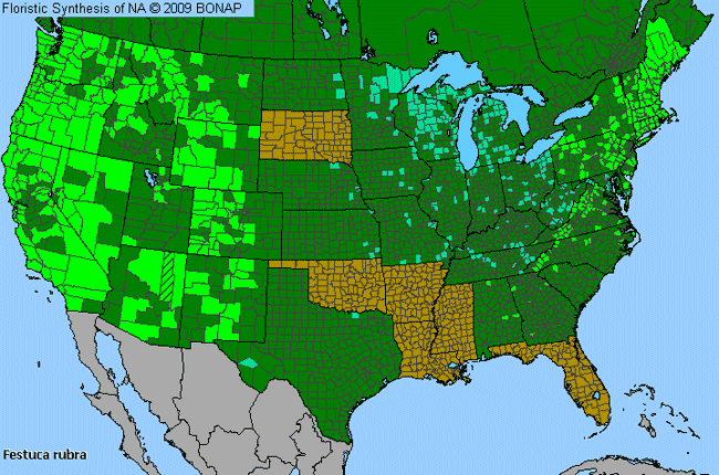 Allergies By County Map For Red Fescue