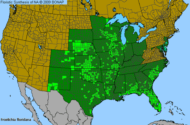 Allergies By County Map For Plains Snake-Cotton