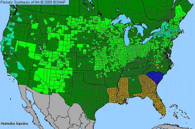 Allergies By County Map For Common Hop