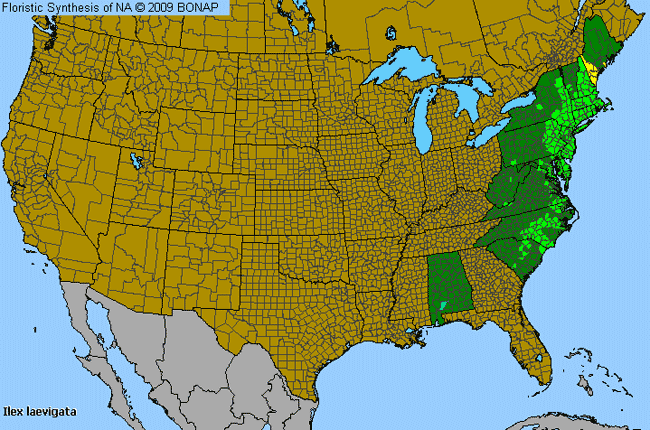 Allergies By County Map For Smooth Winterberry