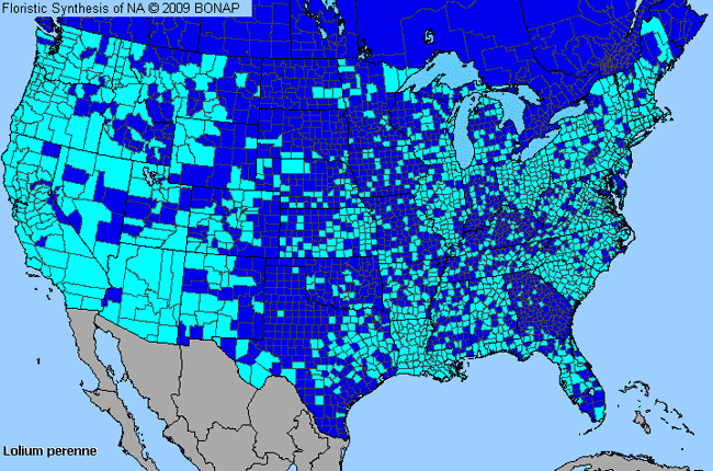 Allergies By County Map For Perennial Rye Grass