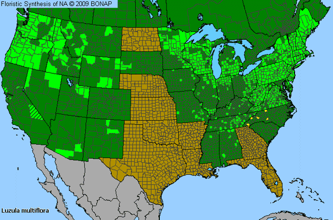 Allergies By County Map For Common Wood-Rush