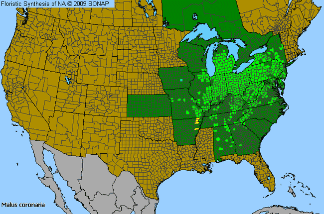 Allergies By County Map For Sweet Crabapple