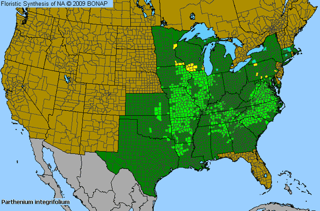 Allergies By County Map For Wild Quinine