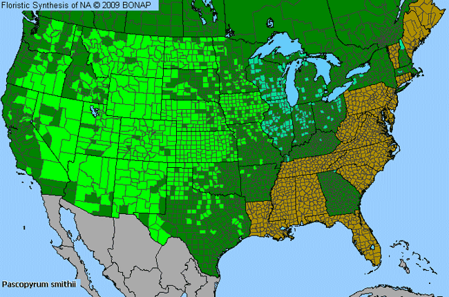 Allergies By County Map For Western-Wheat Grass