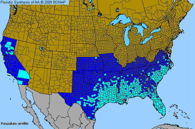 Allergies By County Map For Vasey's Grass