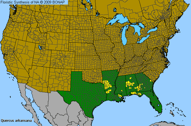 Allergies By County Map For Arkansas Oak