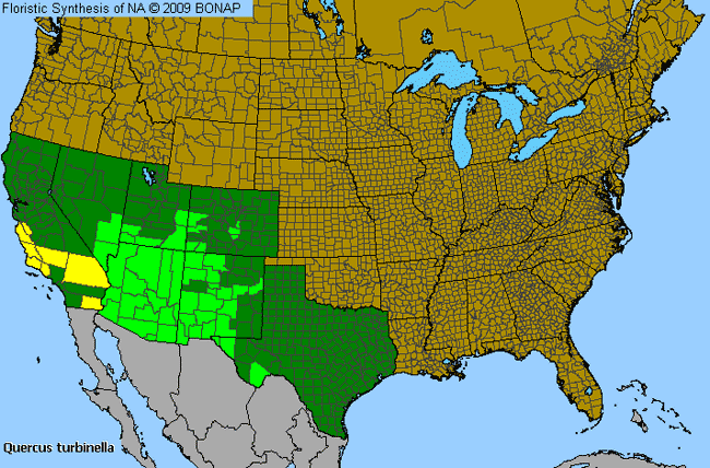 Allergies By County Map For Shrub Live Oak