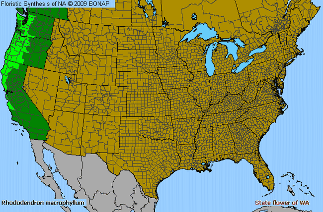 Allergies By County Map For California Rhododendron