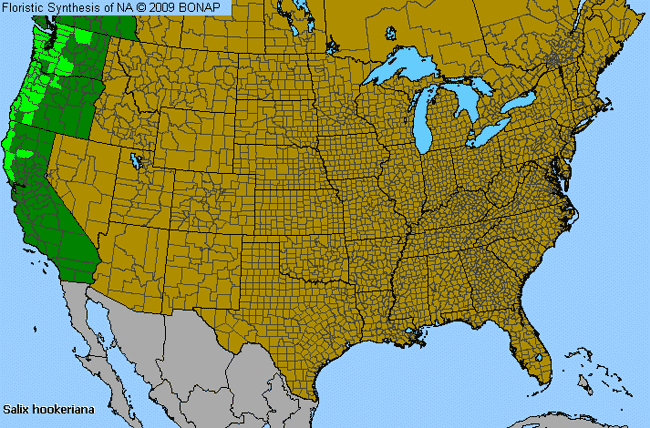 Allergies By County Map For Coastal Willow