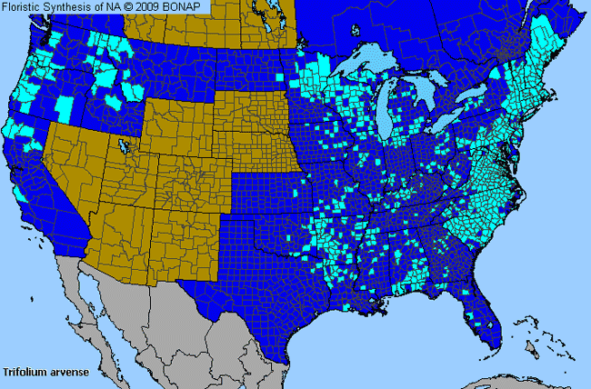 Allergies By County Map For Rabbit-Foot Clover